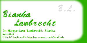 bianka lambrecht business card